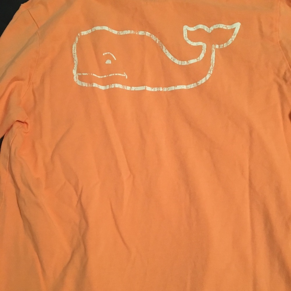 Youth Vineyard Vines long sleeve T-shirt. peach
